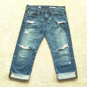 AG Adriano Goldschmied Ex Boyfriend Crop Jeans 28